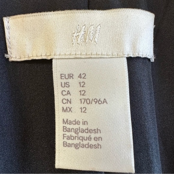 H&M Black Single Button Classic Blazer Women’s Size 12 - Picture 3 of 15